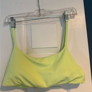 Athleta Bright Green Square Neck Bikini Top